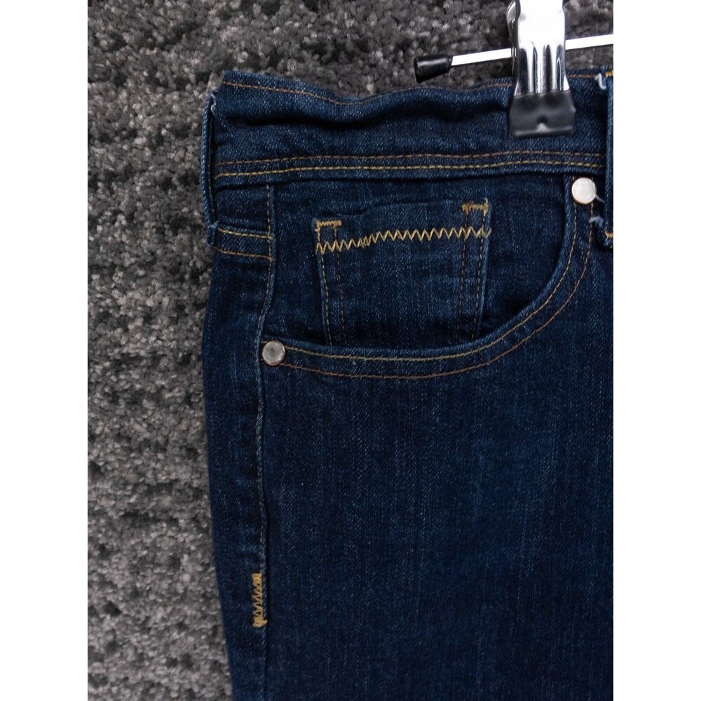 Levis 515 Boot Cut Jeans Womens 16 Blue Dark Wash Stretch Denim Casual Western - Picture 4 of 13
